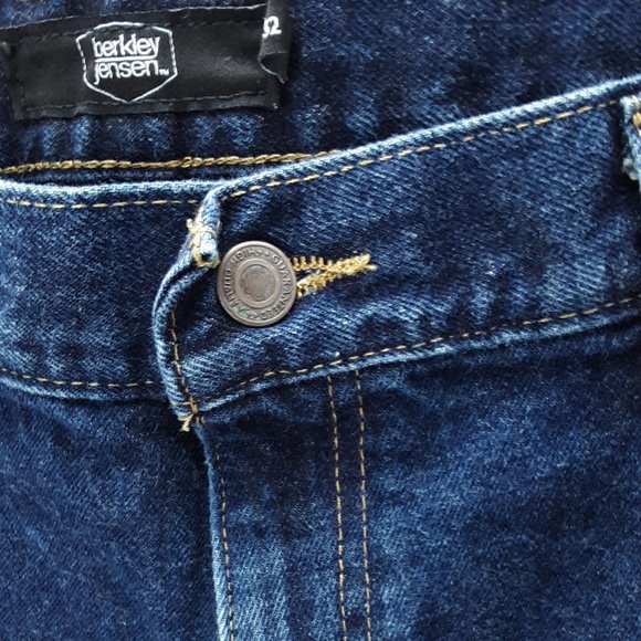 Berkley Jensen Mid-Rise Men's Denim Blue Jeans 38 x 32 Straight Leg - Picture 2 of 6